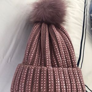 Beautiful Aldo jeweled beanie lilac